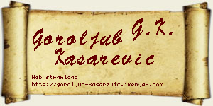 Goroljub Kašarević vizit kartica